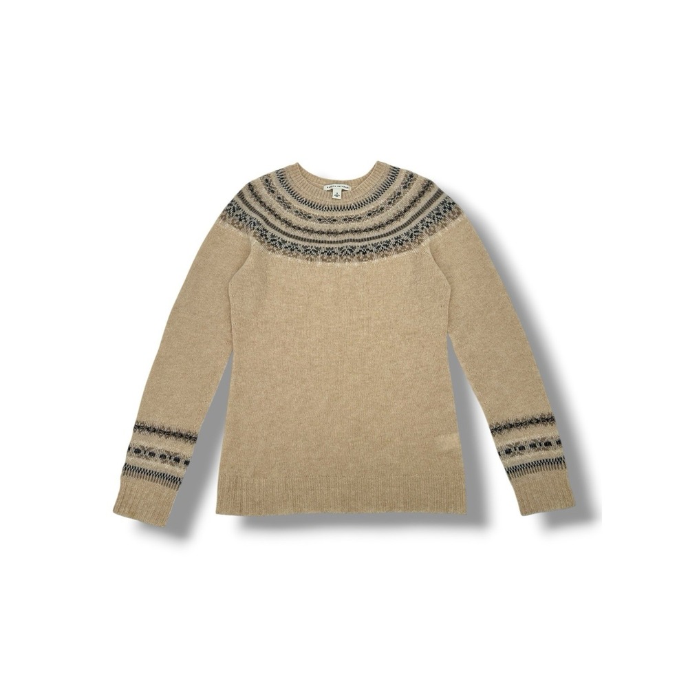 Vintage Banana Republic Sweater Womens Small Wool Cashmere Nordic Fair Isle USA
